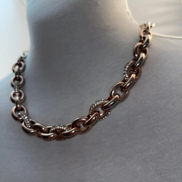 Gold Toned Chunky Link Necklace - Picture 8 of 10